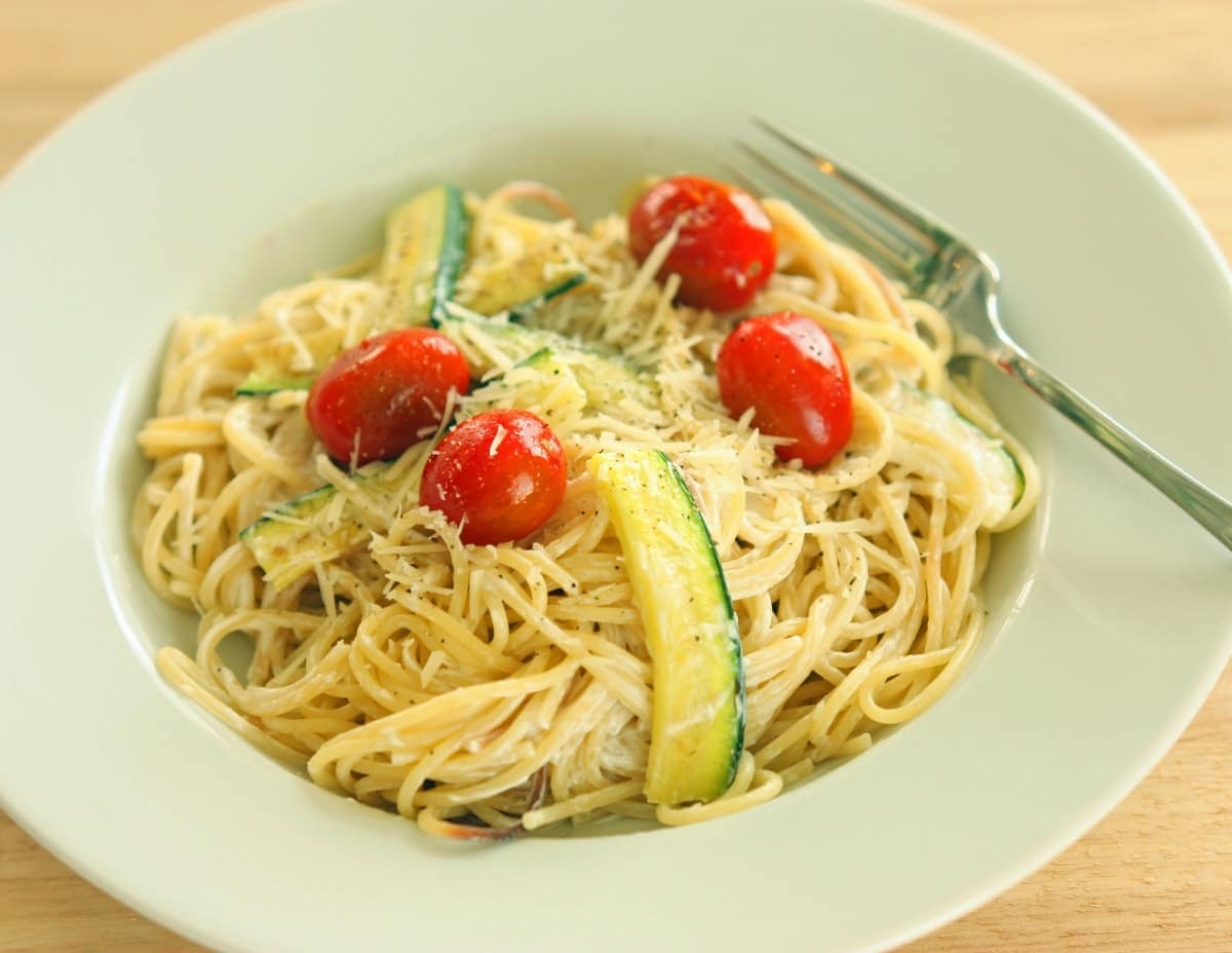 Pasta and Veggies with LemonYogurt Sauce Super Healthy Kids